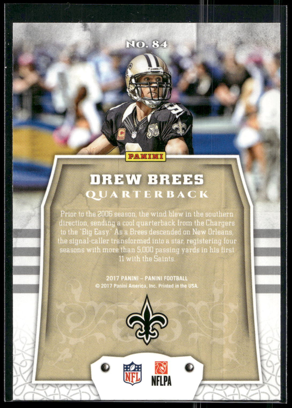 2017 Panini #84 Drew Brees