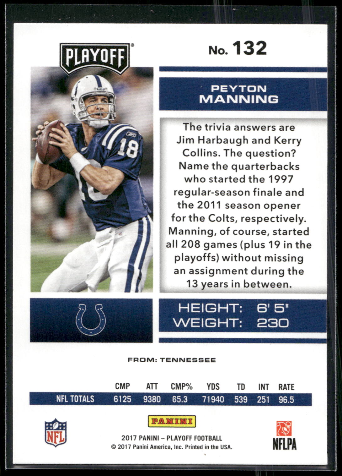 2017 Panini Playoff #132 Peyton Manning
