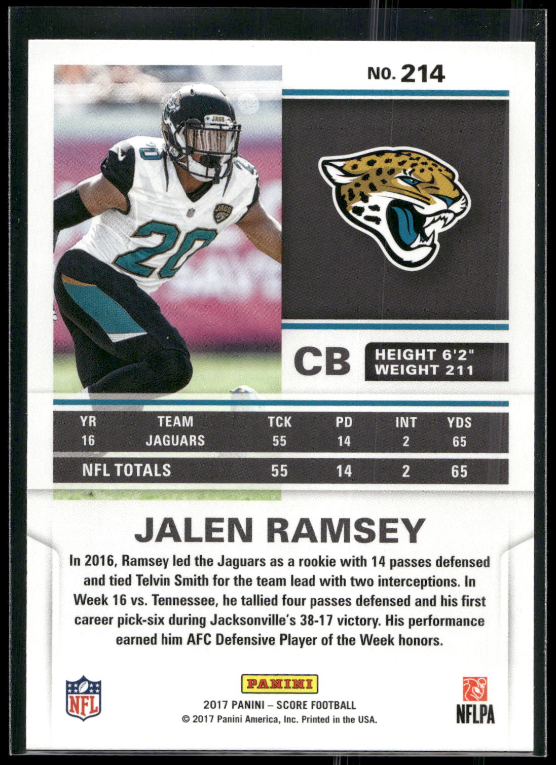 2017 Score #214 Jalen Ramsey