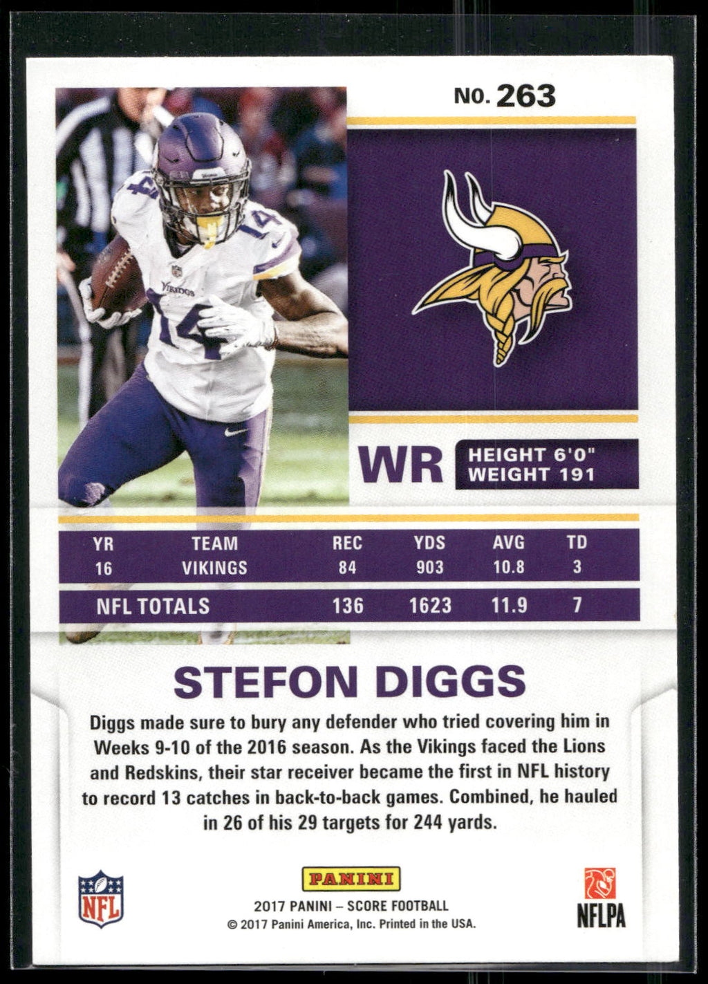 2017 Score #263 Stefon Diggs