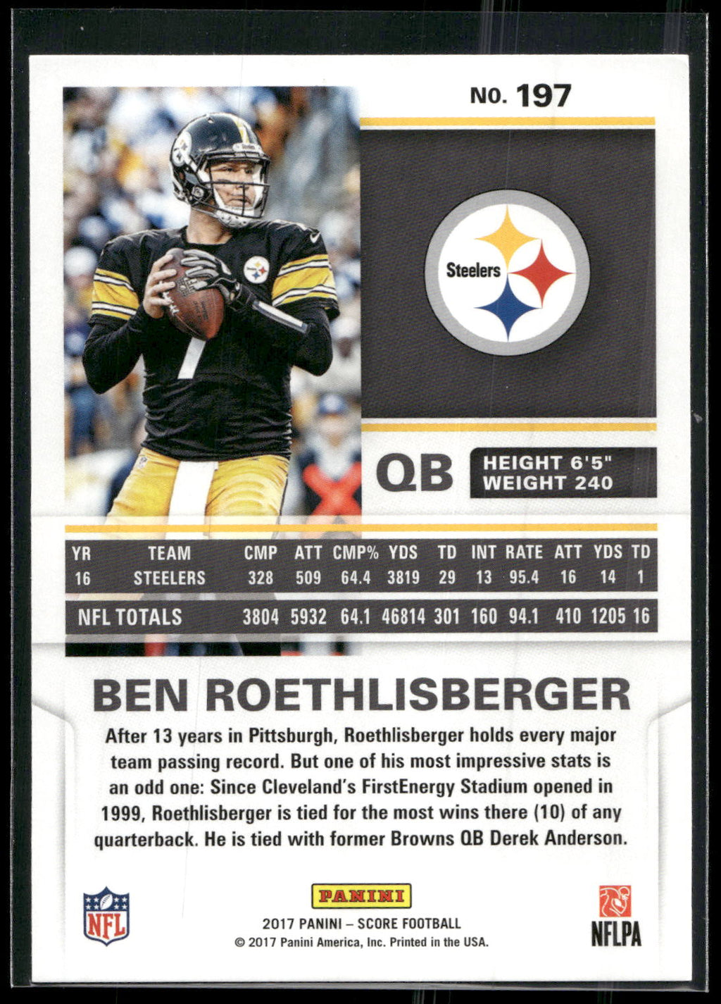 2017 Score #197 Ben Roethlisberger