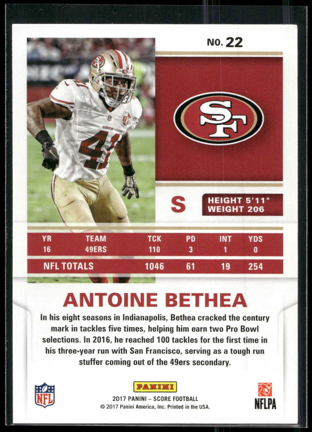 2017 Score #22 Antoine Bethea