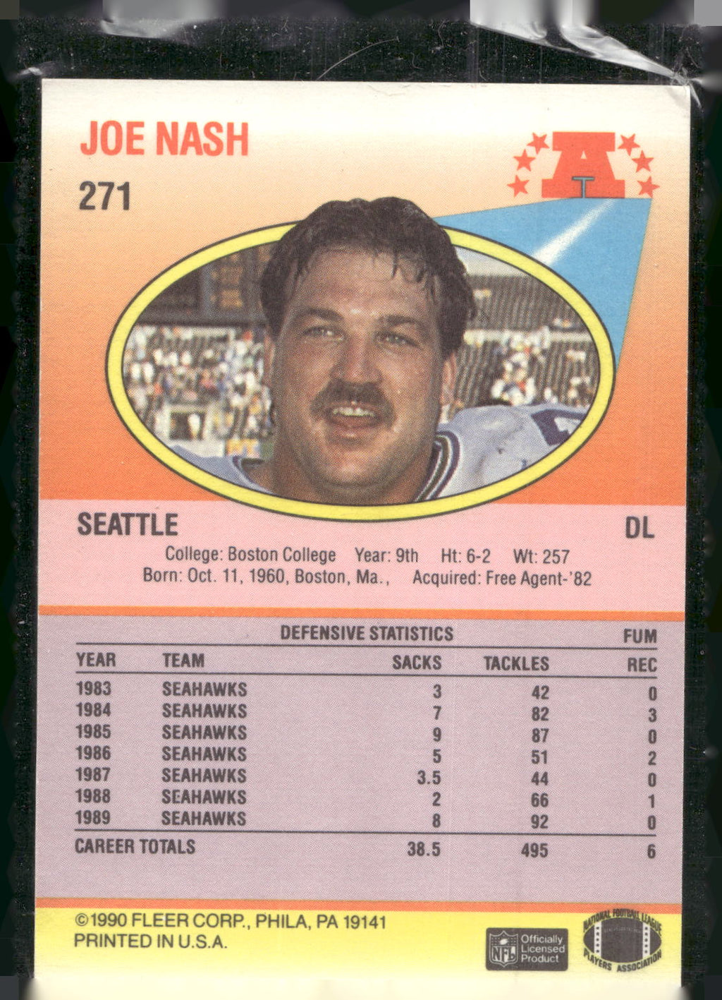 1990 Fleer #271 Joe Nash