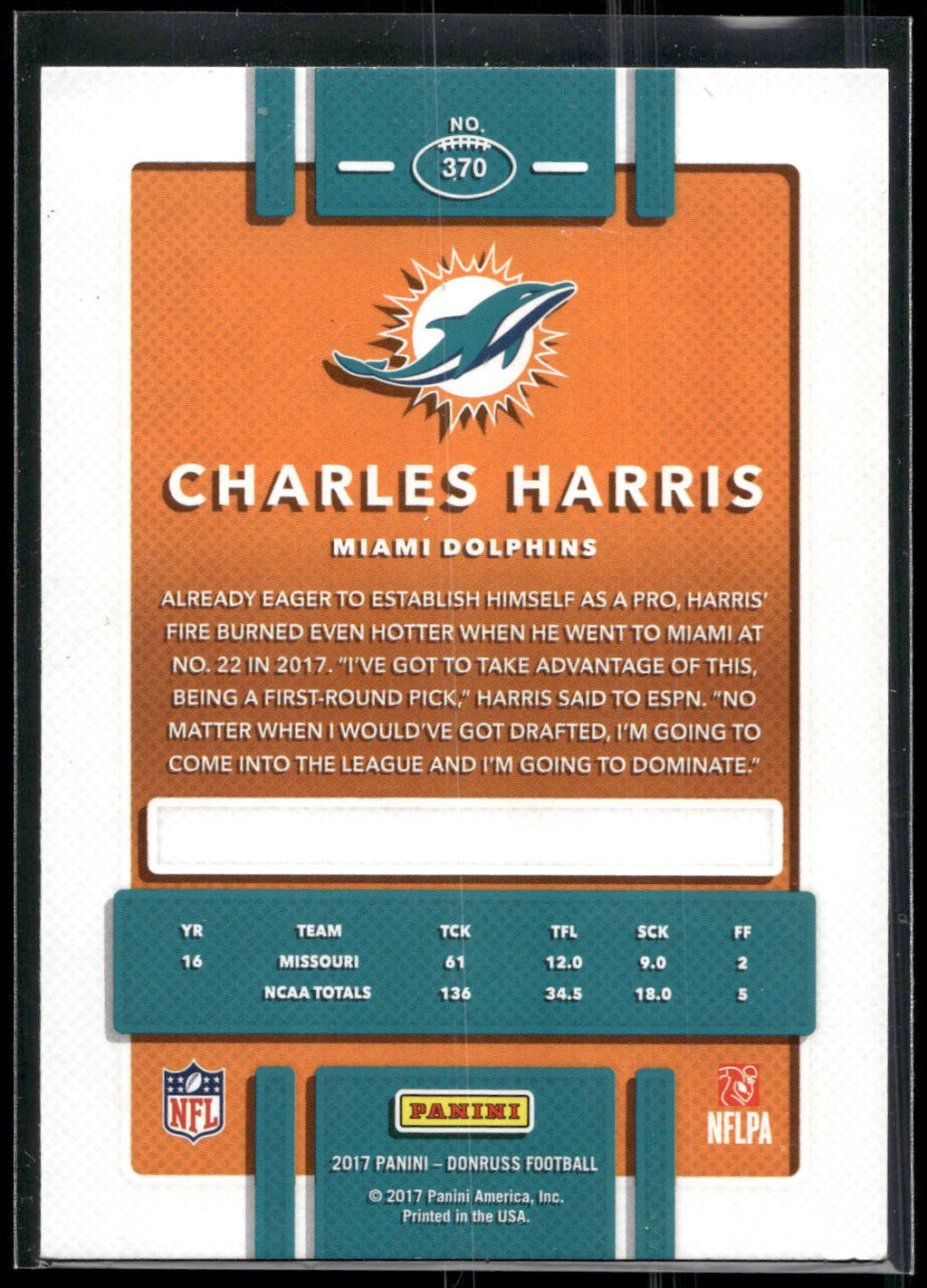 2017 Donruss #370 Charles Harris