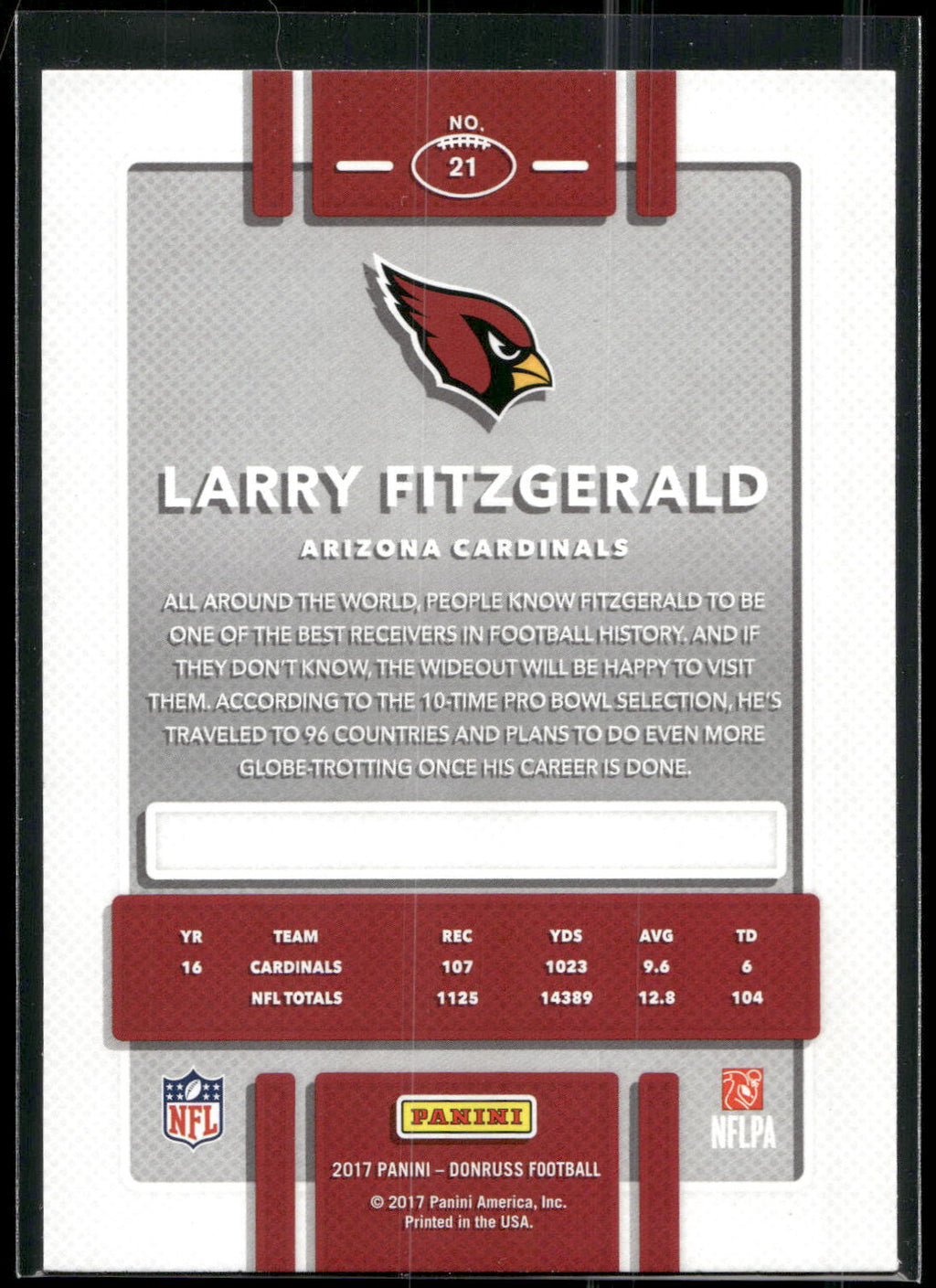 2017 Donruss #21 Larry Fitzgerald