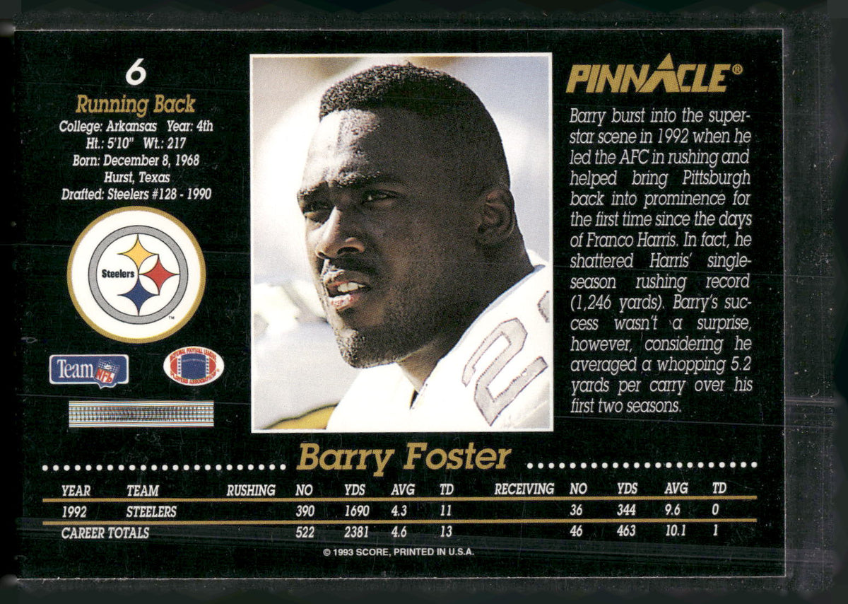1993 Pinnacle #6 Barry Foster