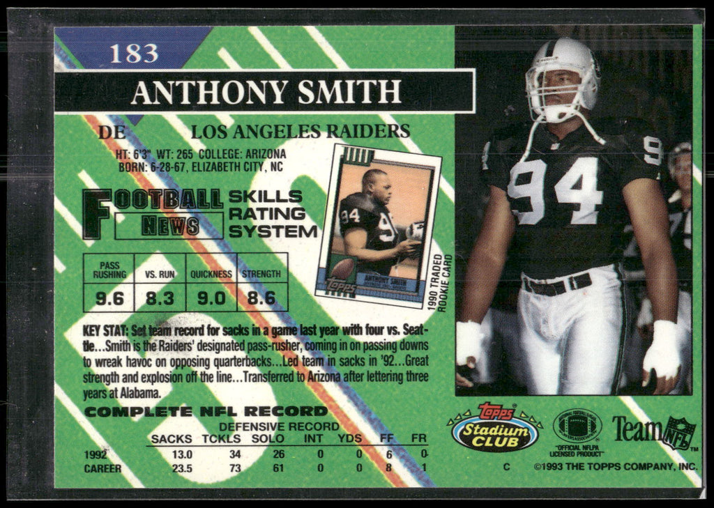 1993 Stadium Club #183 Anthony Smith