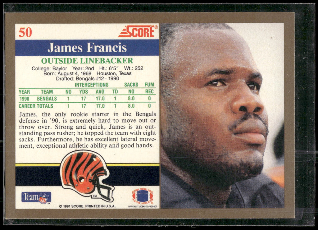 1991 Score #50 James Francis