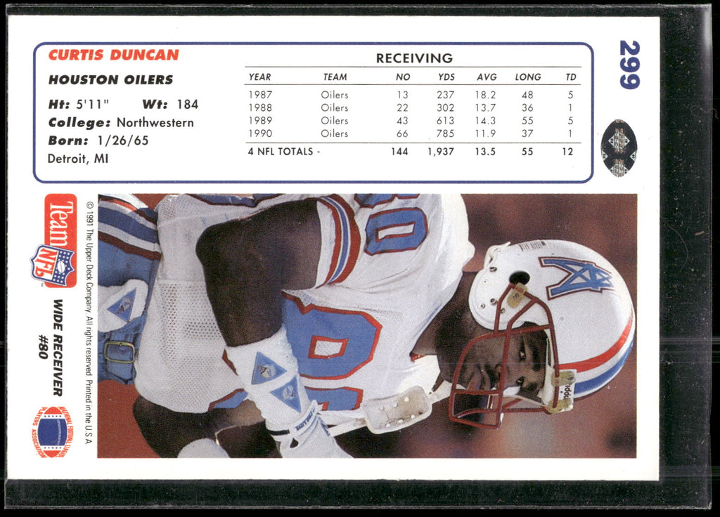 1991 Upper Deck #299 Curtis Duncan