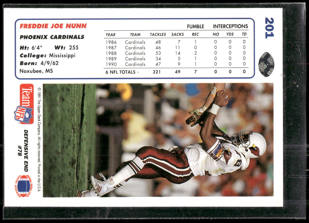 1991 Upper Deck #201 Freddie Joe Nunn