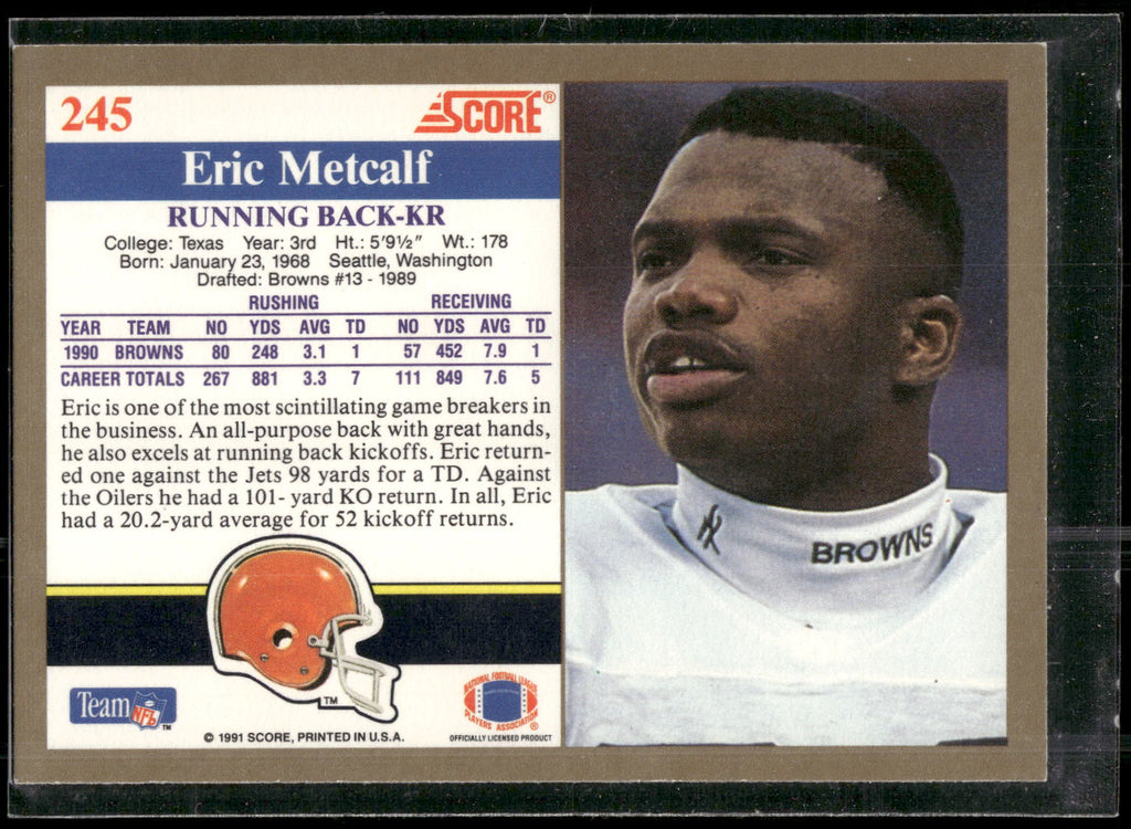 1991 Score #245 Eric Metcalf