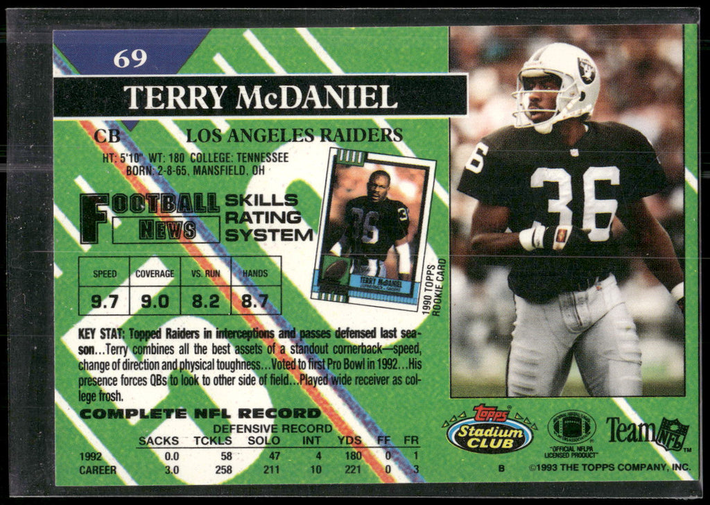 1993 Stadium Club #69 Terry McDaniel