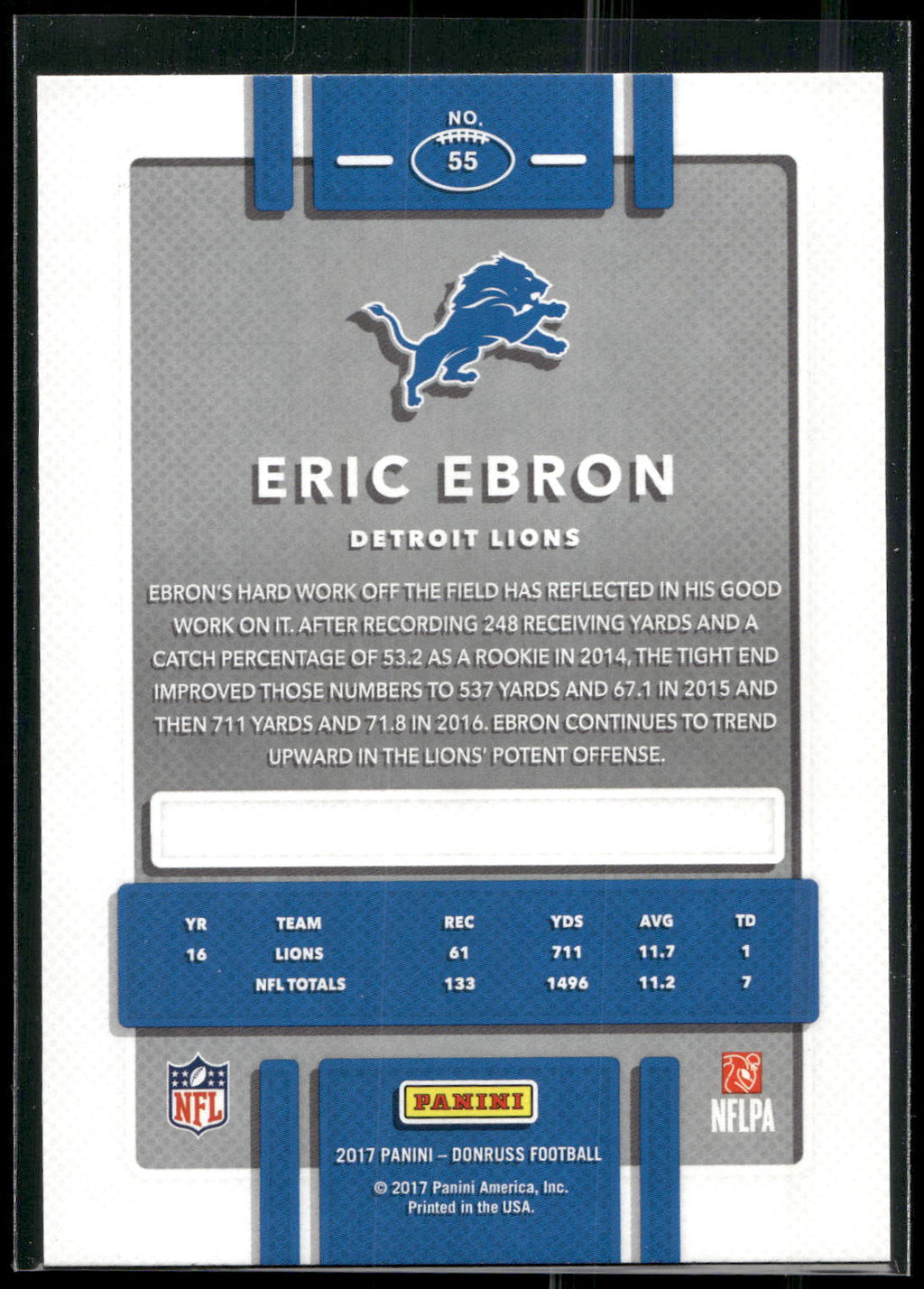 2017 Donruss #55 Eric Ebron