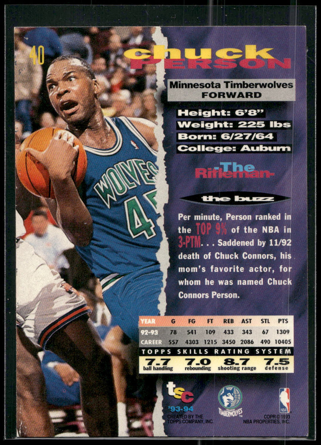 1993-94 Stadium Club #40 Chuck Person