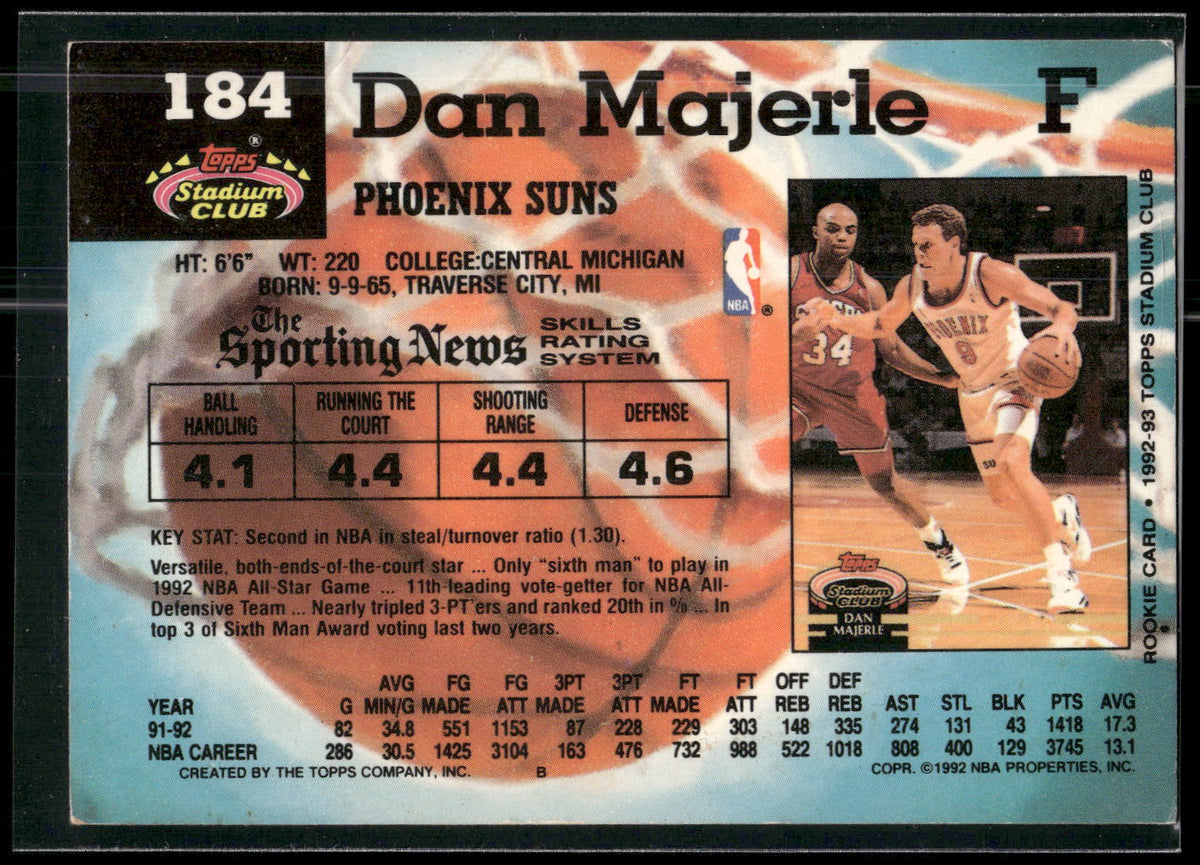 1992-93 Stadium Club #184 Dan Majerle