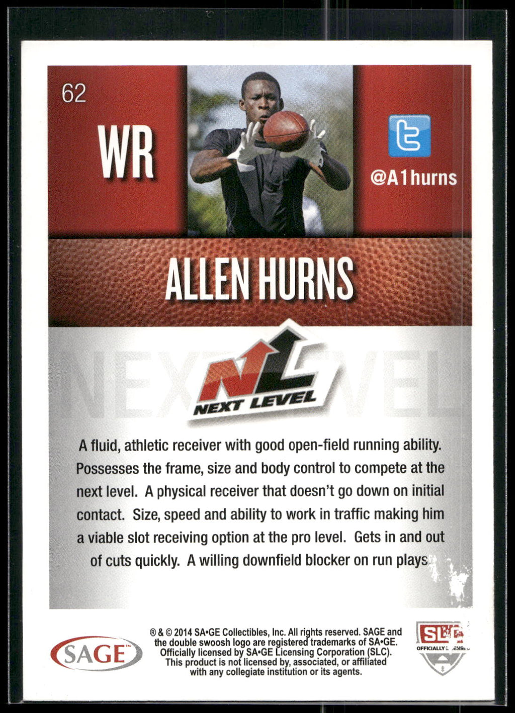2014 SAGE HIT #62 Allen Hurns
