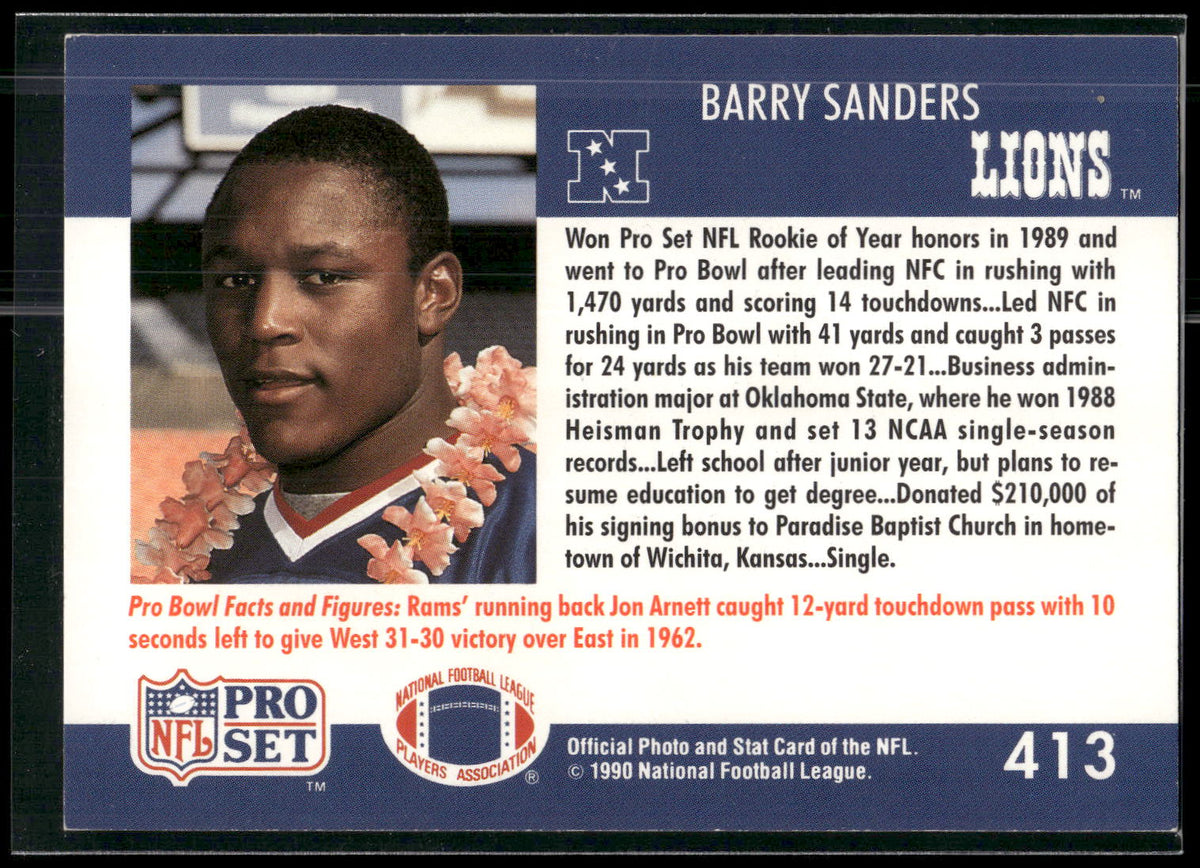 1990 Pro Set #413 Barry Sanders