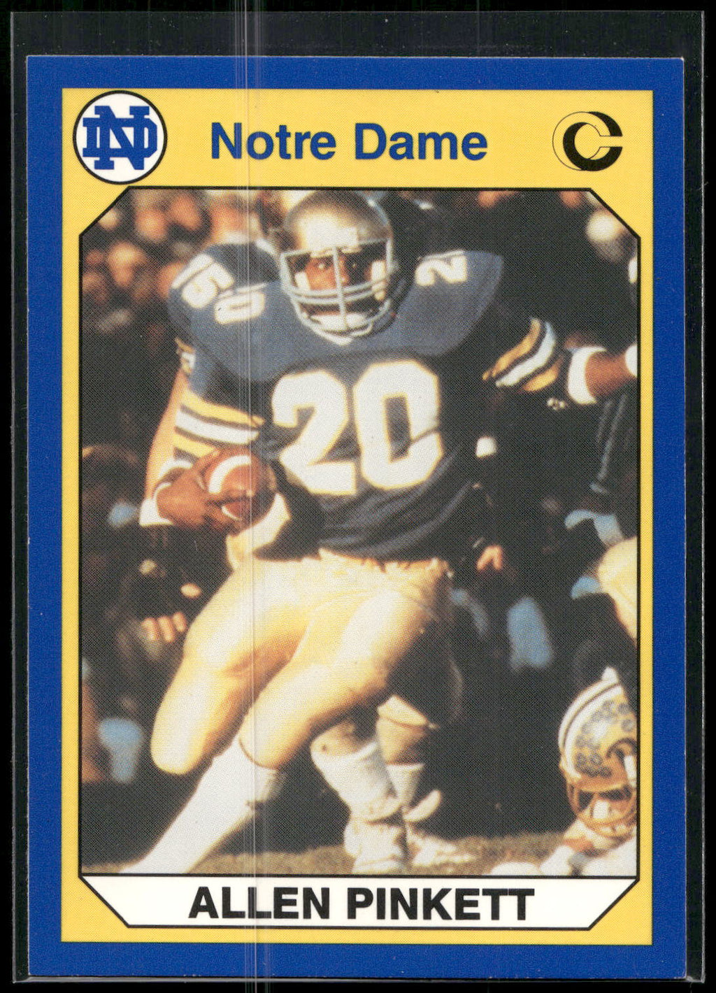 1990 Collegiate Collection Notre Dame #37 Allen Pinkett