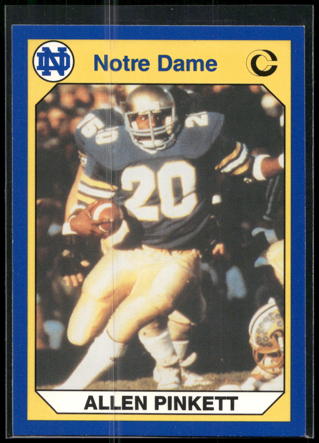 1990 Collegiate Collection Notre Dame #37 Allen Pinkett