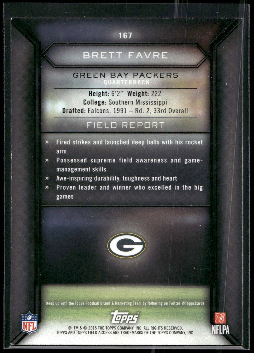 2015 Topps Field Access #167 Brett Favre