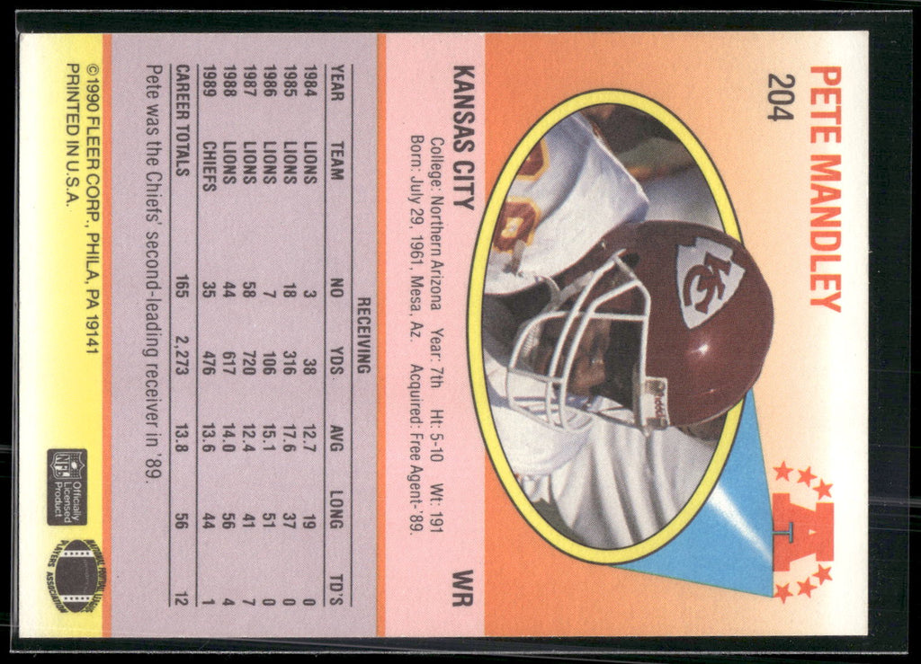 1990 Fleer #204 Pete Mandley