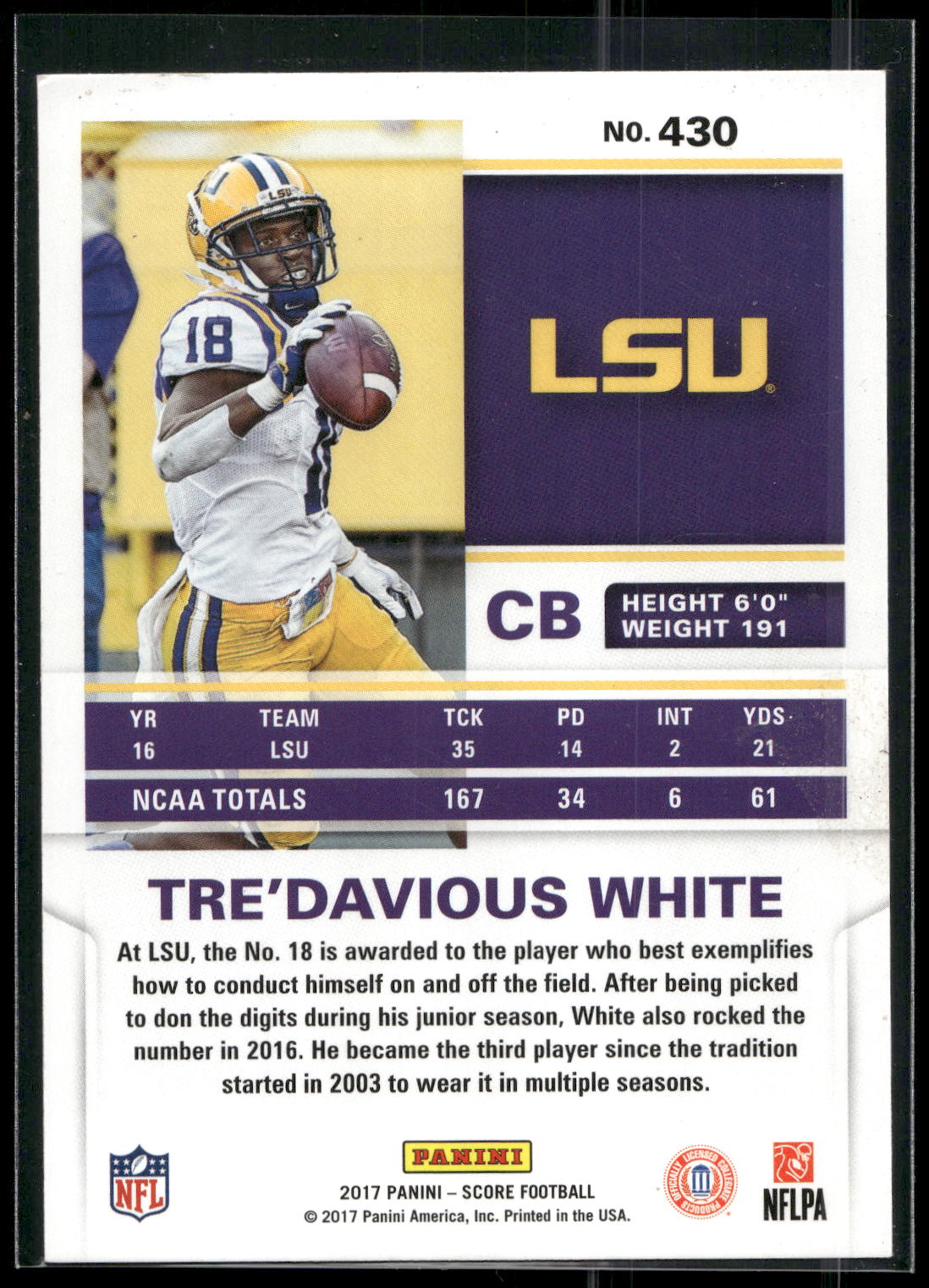 2017 Score #430 Tre'Davious White