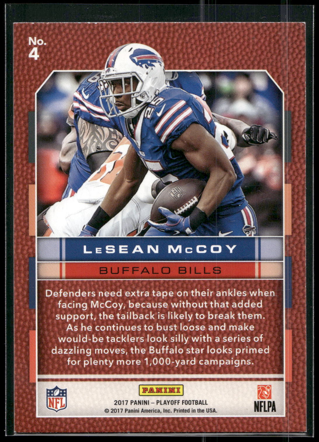 2017 Panini Playoff #4 LeSean McCoy Boss Hoggs