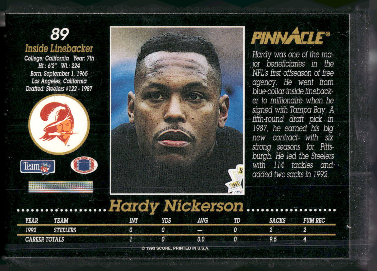 1993 Pinnacle #89 Hardy Nickerson