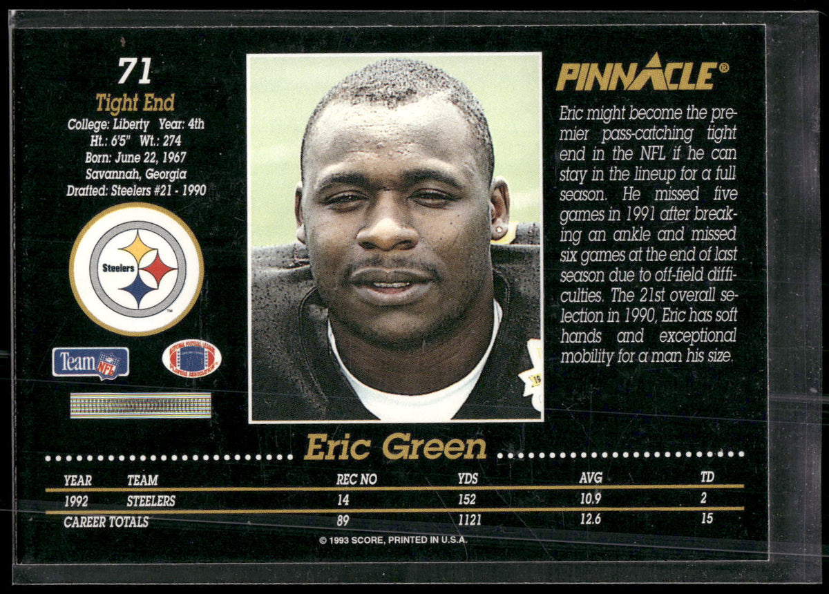 1993 Pinnacle #71 Eric Green