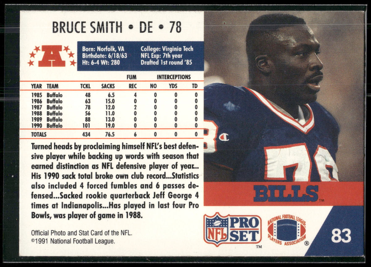 1991 Pro Set #83 Bruce Smith