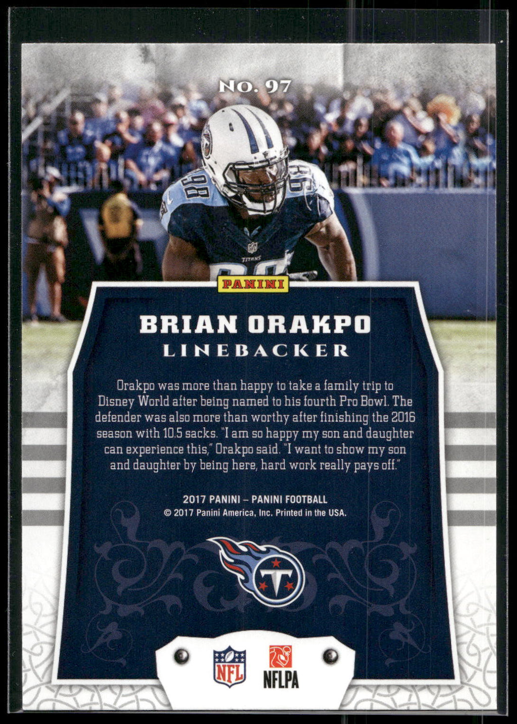 2017 Panini #97 Brian Orakpo