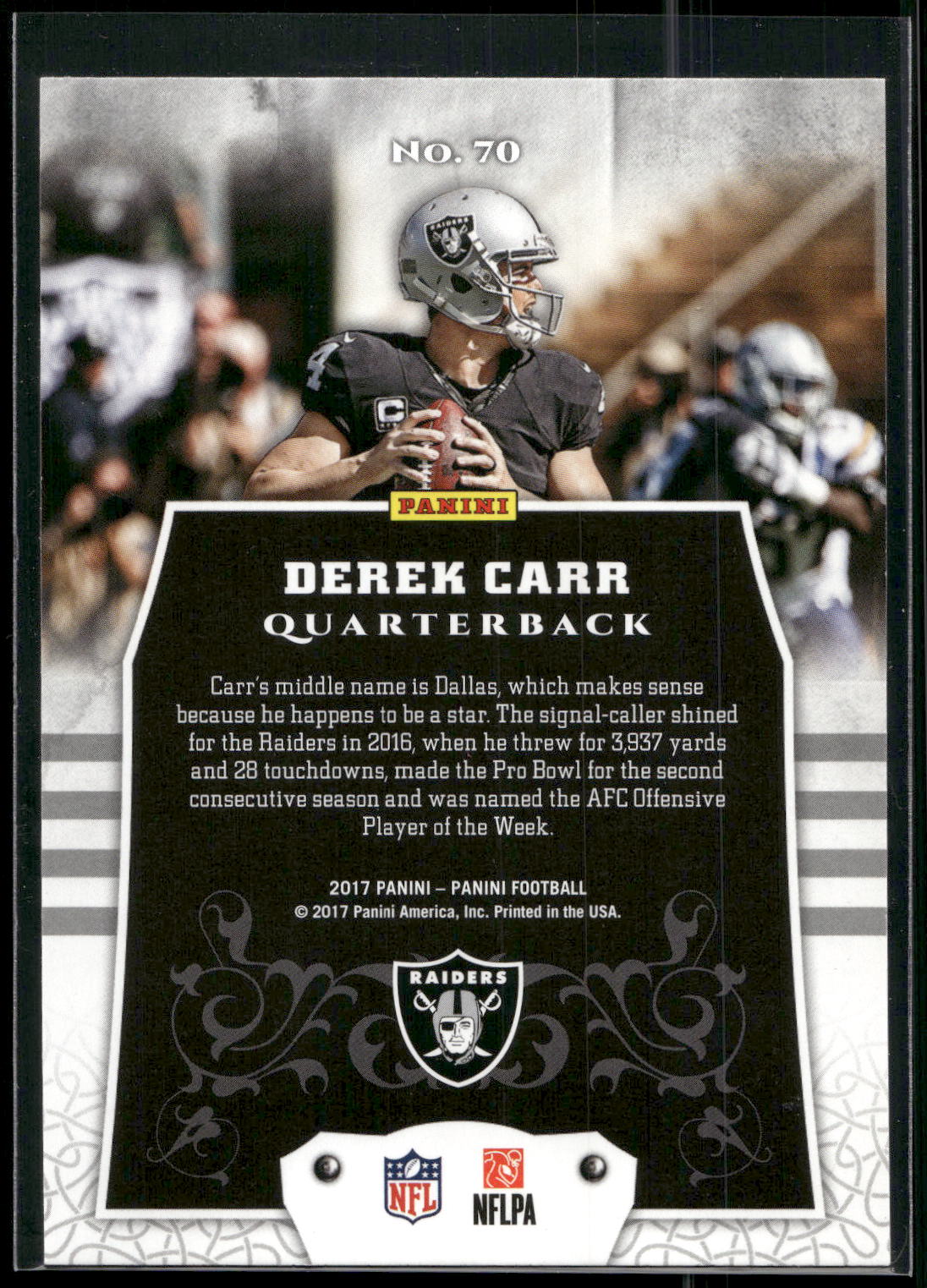 2017 Panini #70 Derek Carr