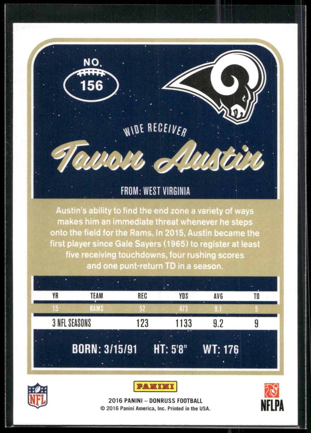 2016 Donruss #156 Tavon Austin