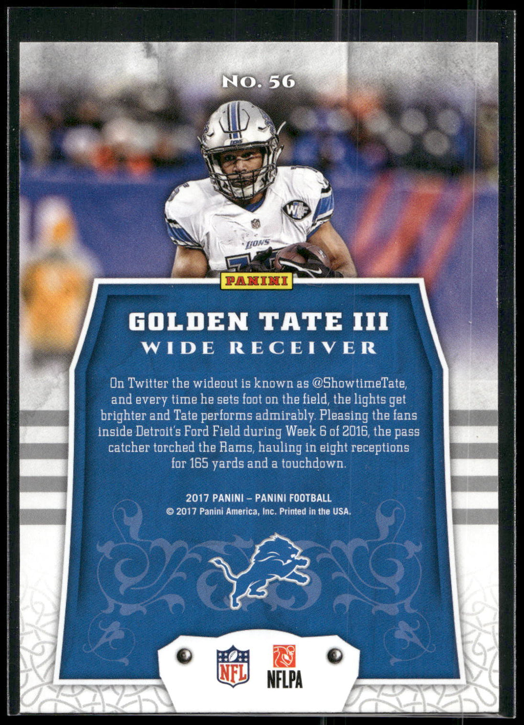 2017 Panini #56 Golden Tate III