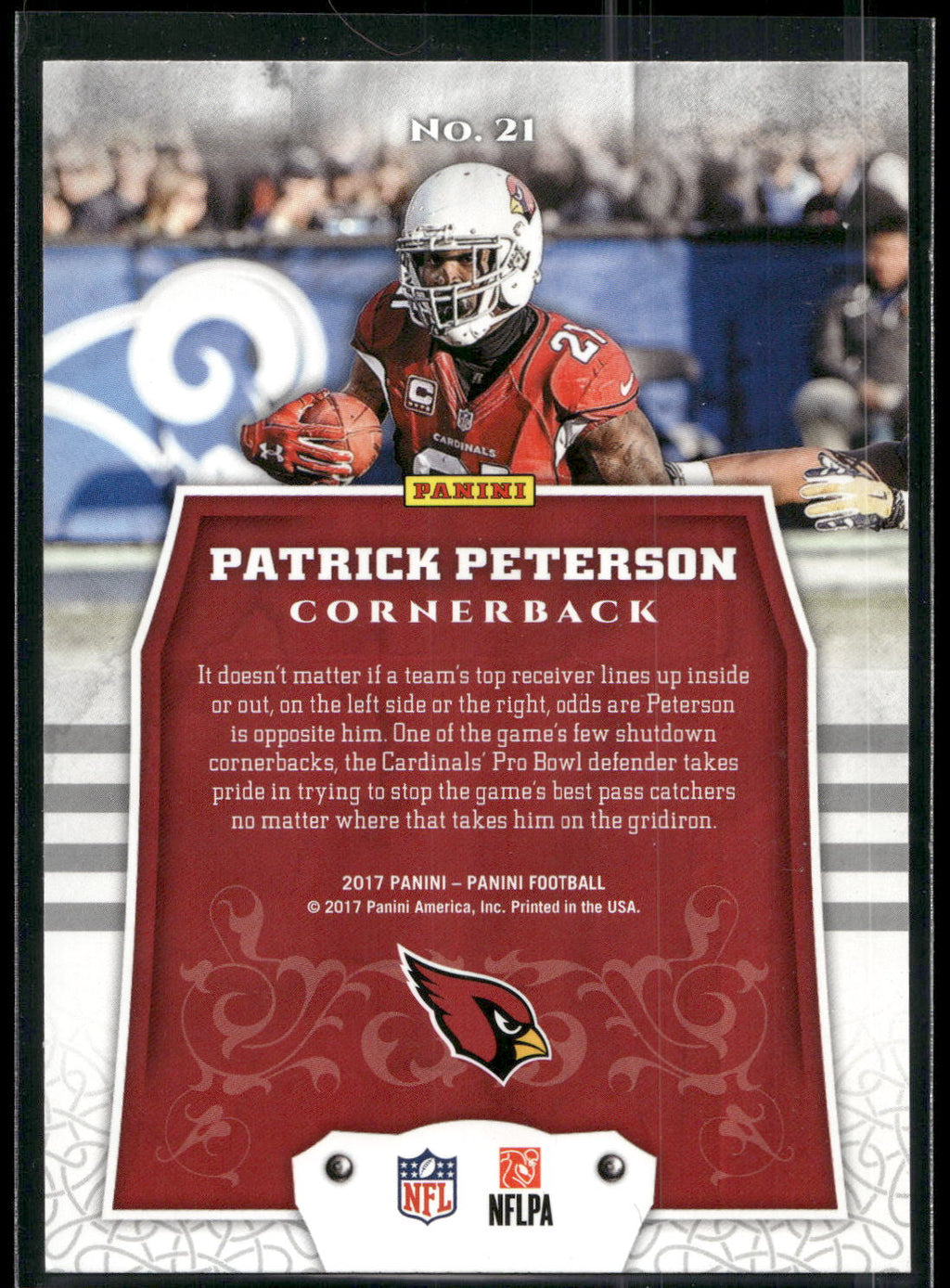 2017 Panini #21 Patrick Peterson