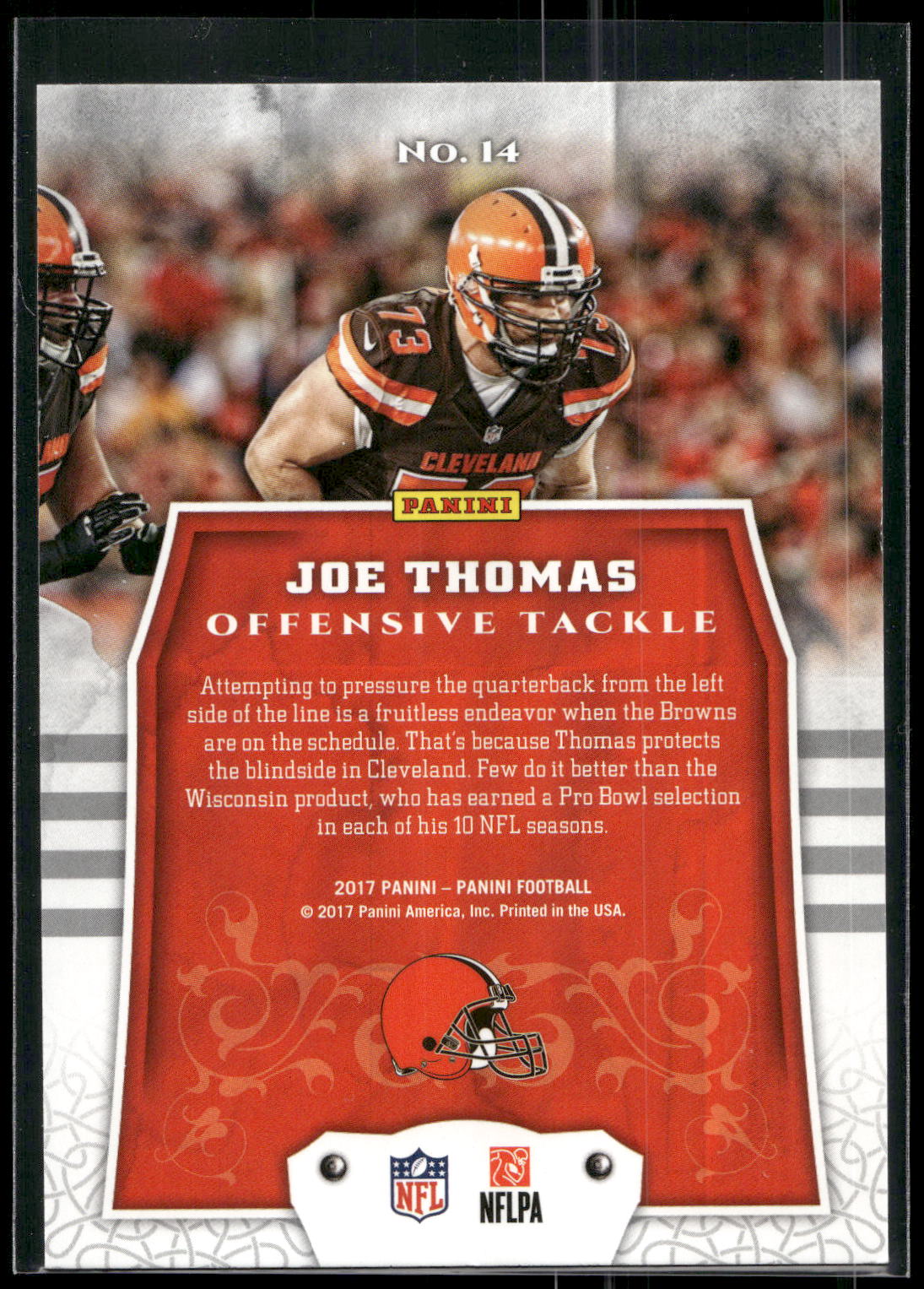 2017 Panini #14 Joe Thomas