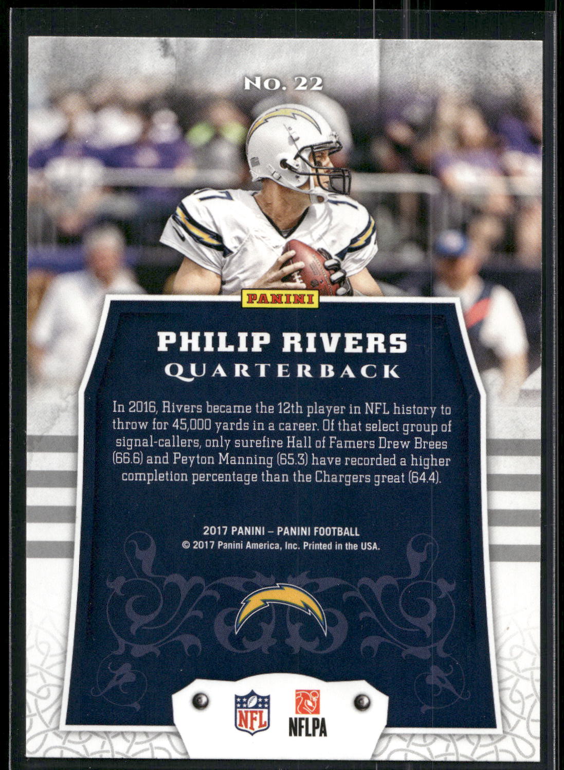 2017 Panini #22 Philip Rivers