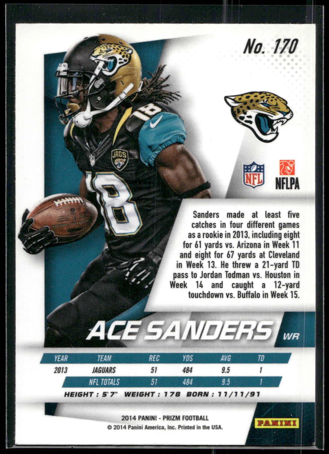2014 Panini Prizm #170 Ace Sanders