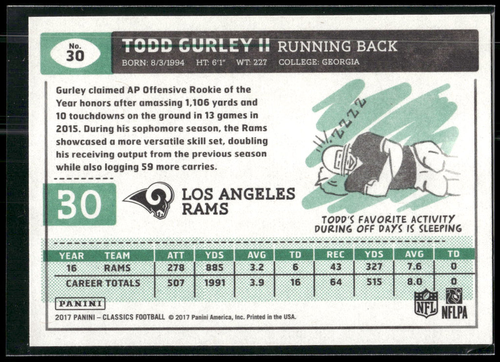 2017 Panini Classics #30 Todd Gurley II