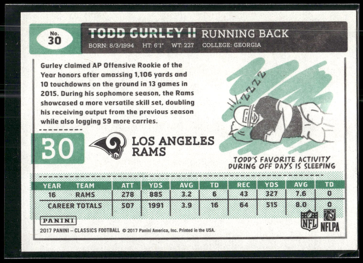 2017 Panini Classics #30 Todd Gurley II