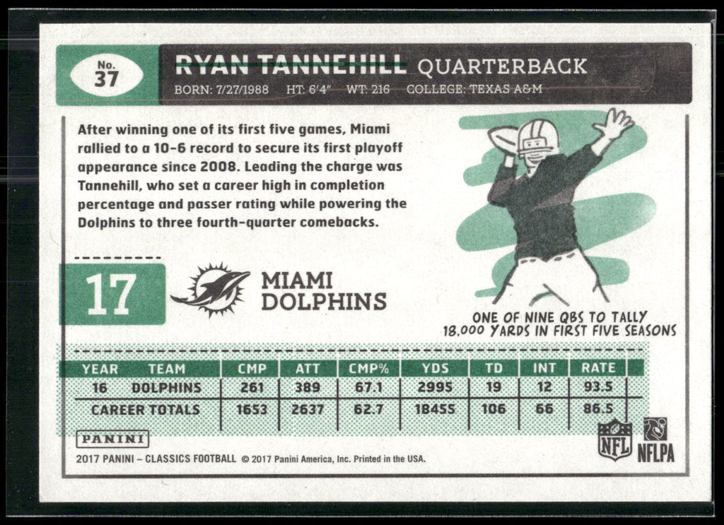 2017 Panini Classics #37 Ryan Tannehill