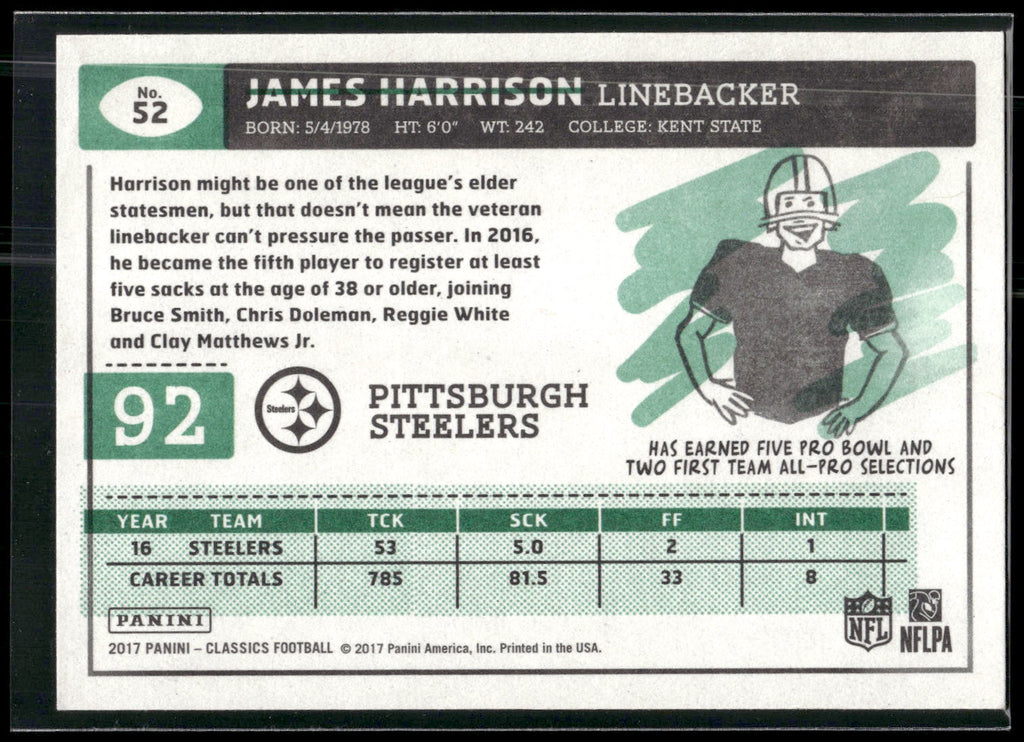 2017 Panini Classics #52 James Harrison