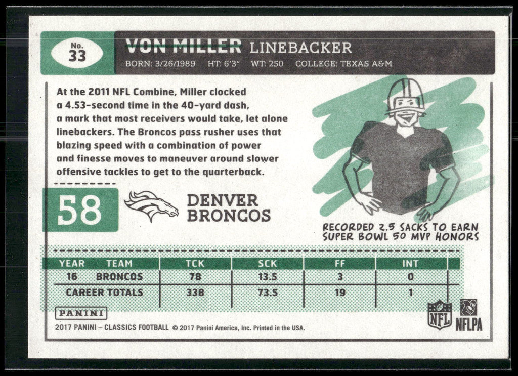 2017 Panini Classics #33 Von Miller