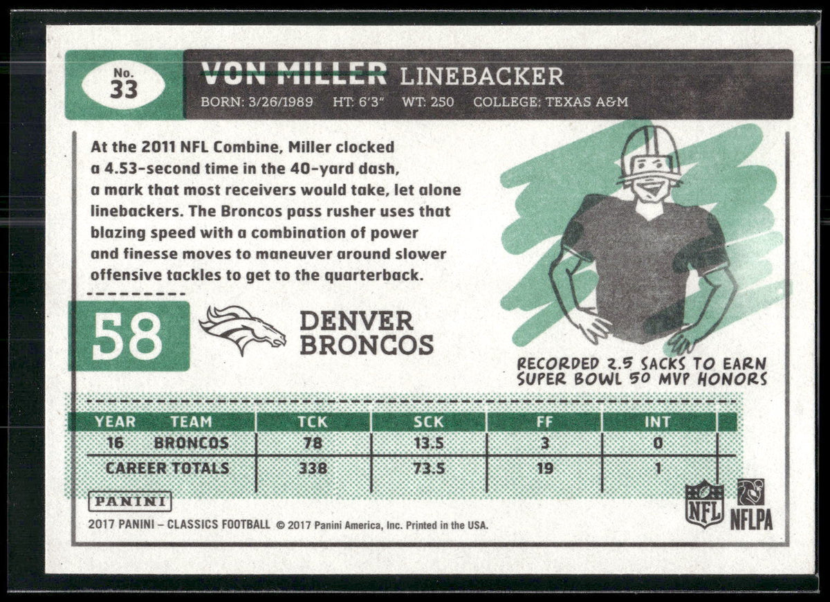 2017 Panini Classics #33 Von Miller