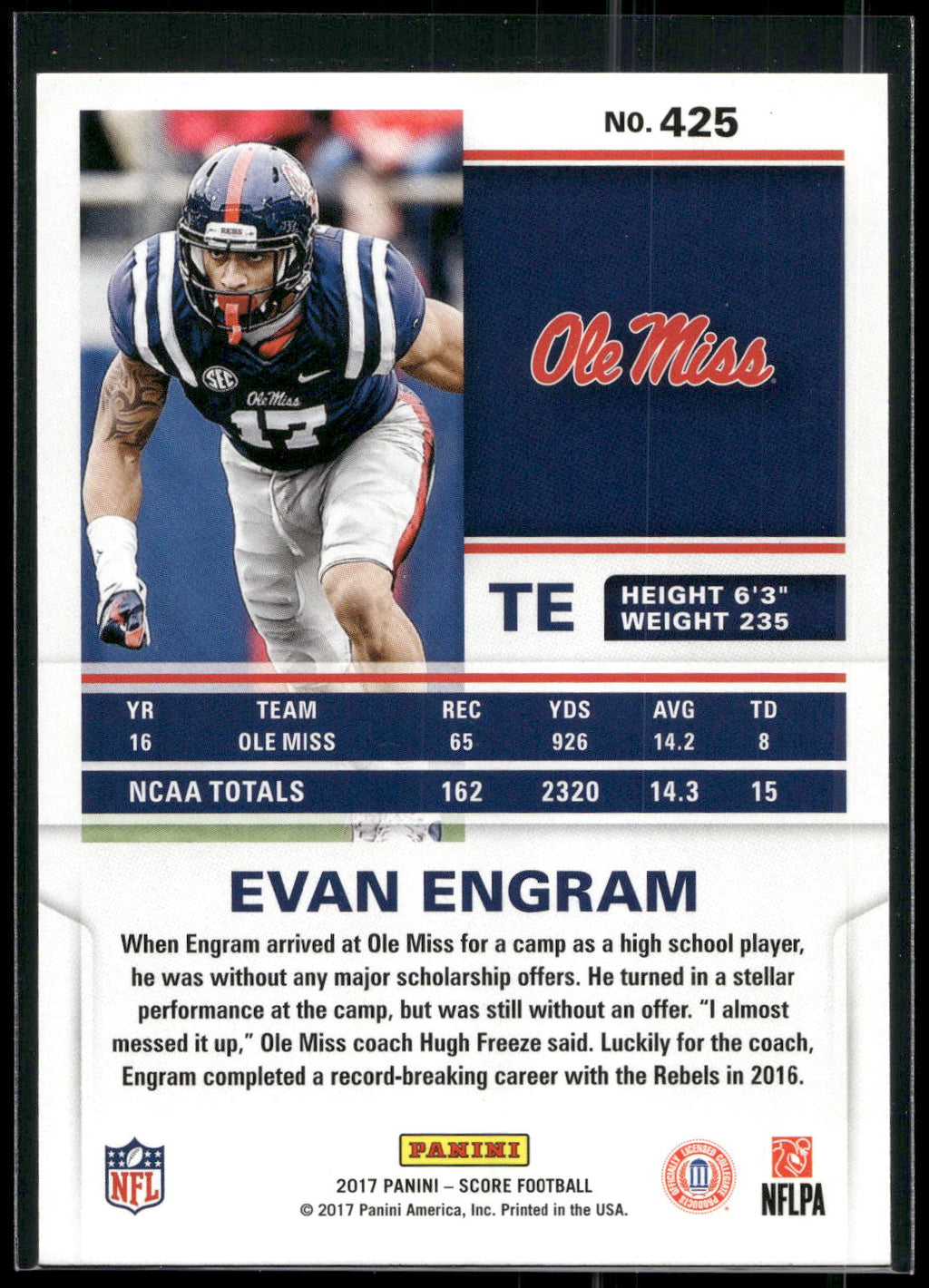 2017 Score #425 Evan Engram