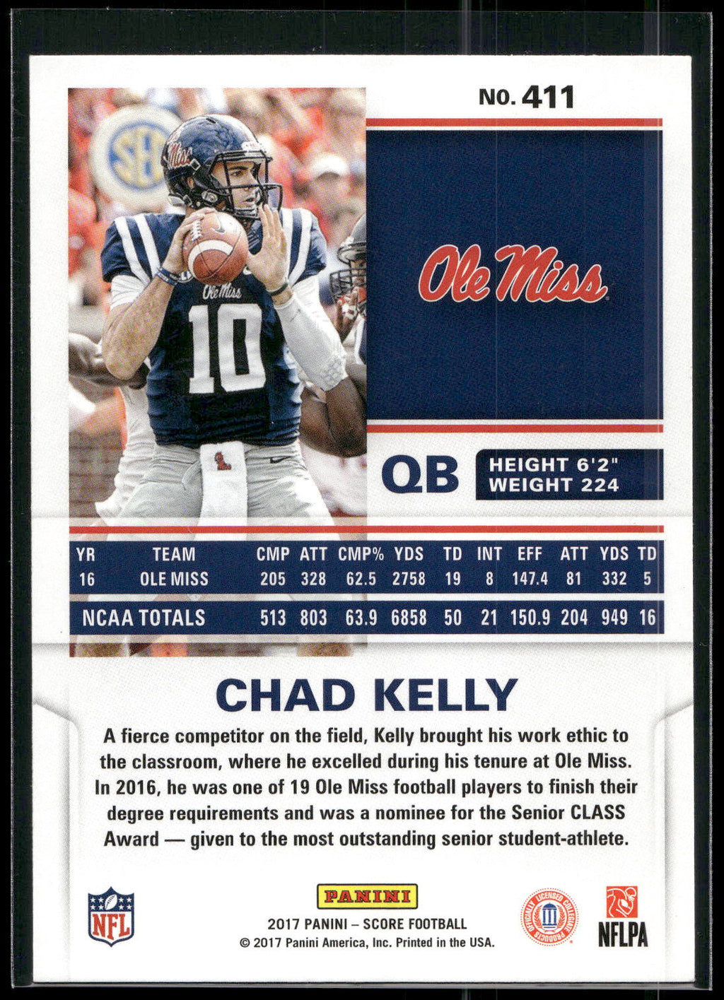 2017 Score #411 Chad Kelly
