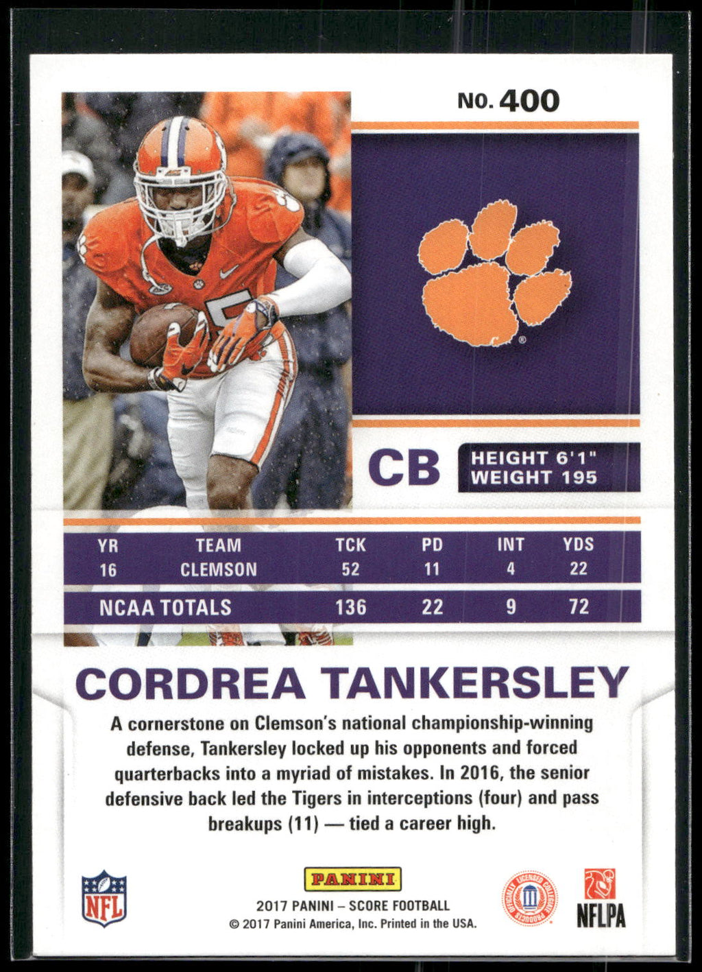 2017 Score #400 Cordrea Tankersley