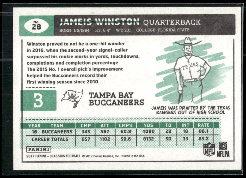 2017 Panini Classics #28 Jameis Winston