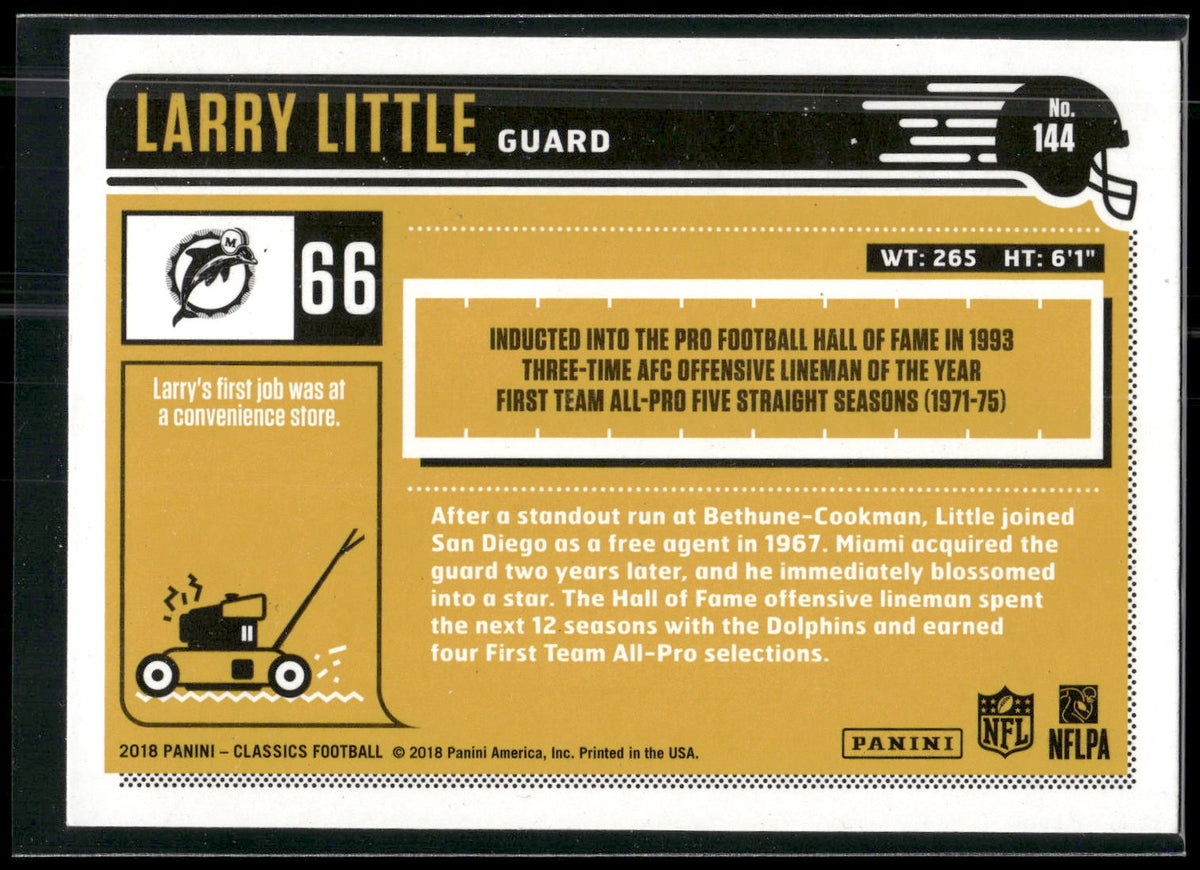 2018 Panini Classics #144 Larry Little
