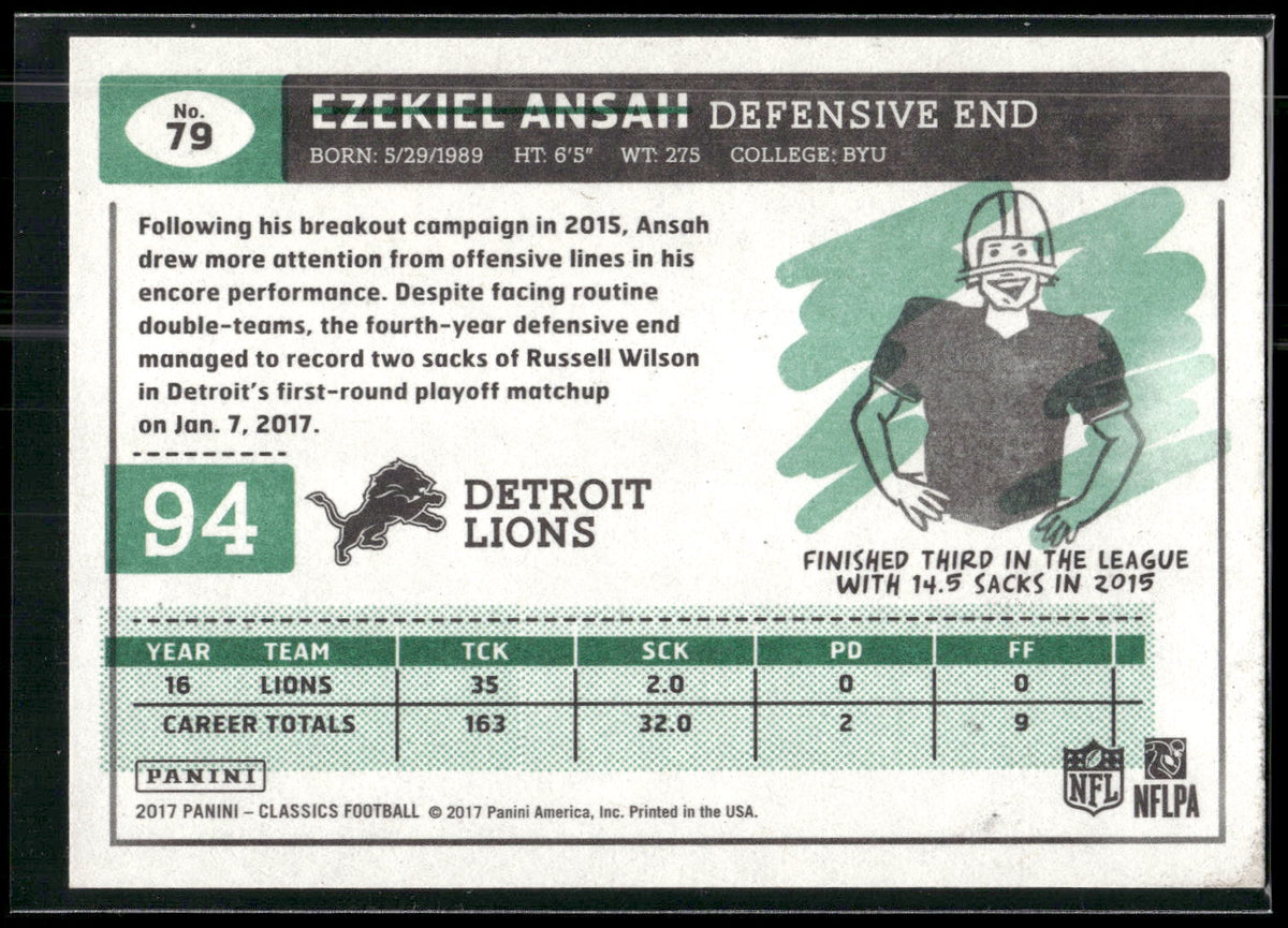 2017 Panini Classics #79 Ezekiel Ansah
